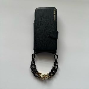 Bandolier iPhone 14 Pro Leather Folio Crossbody Combo